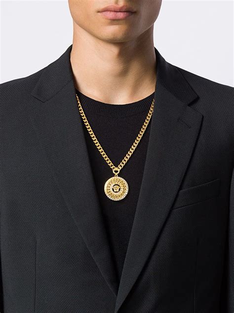 versace necklace blue|versace necklace for men.